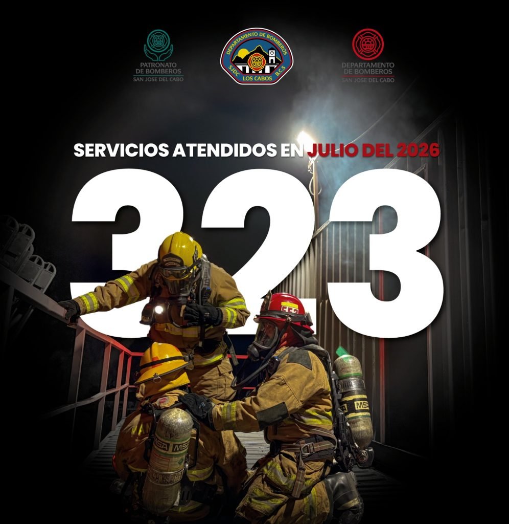 Departamento de Bomberos de San José del Cabo atendió 323 emergencias durante julio
