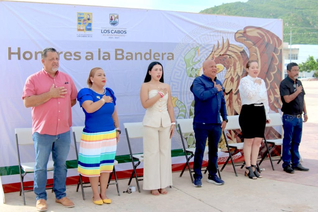 Encabeza Coordinación de Relaciones Públicas ceremonia de lunes cívico en Delegación de Cabo San Lucas