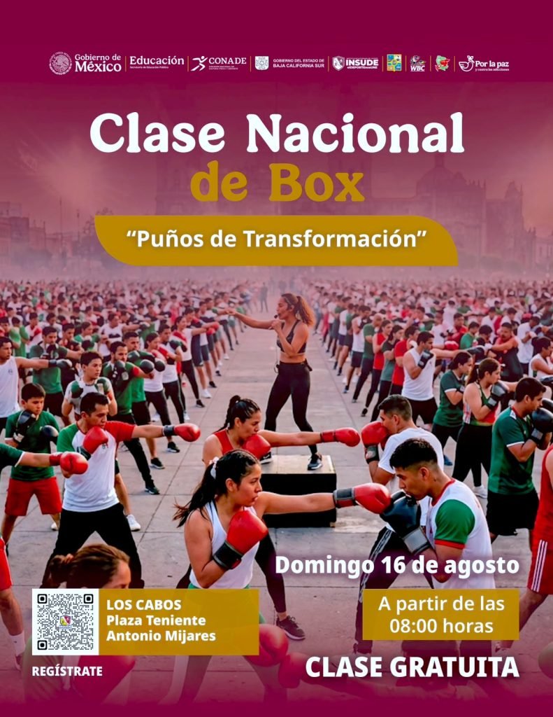 Invita Ayuntamiento de Los Cabos a participar en la Clase Nacional de Box “Puños de Transformación”