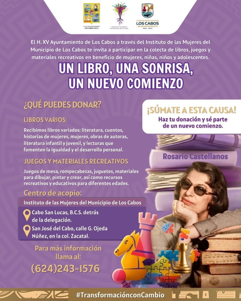 Invita IMMLC a sumarse a colecta de libros, juegos y materiales recreativos