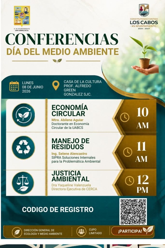 Invitan a ciclo de conferencias por el Día Mundial del Medio Ambiente en Los Cabos