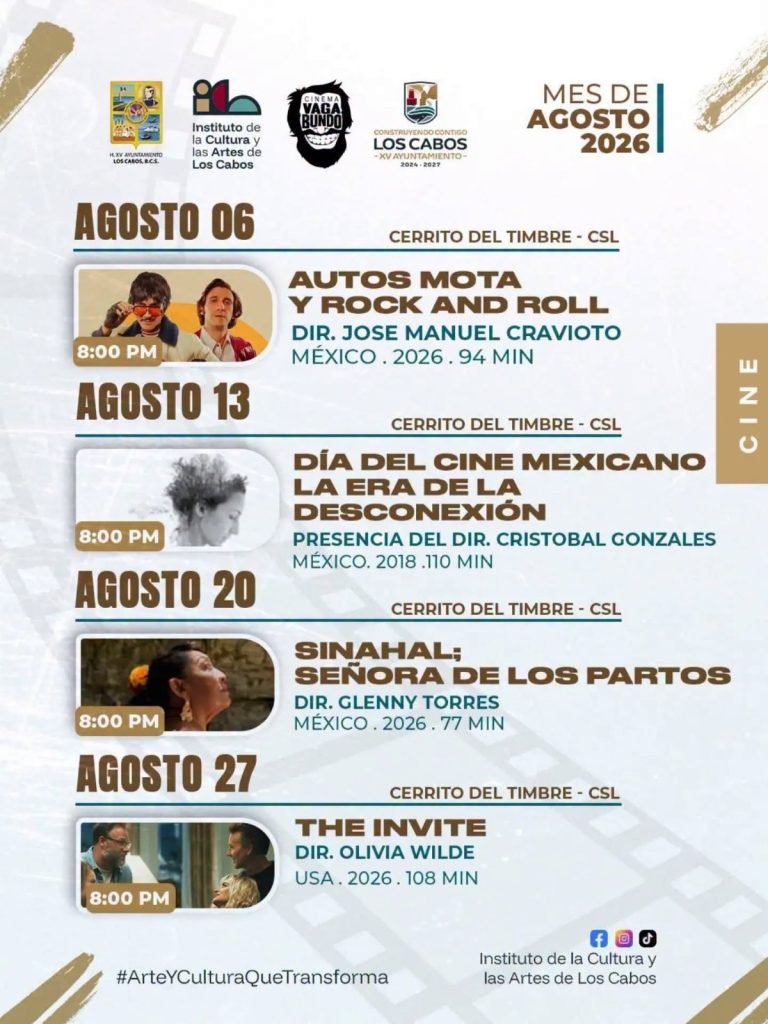 Invitan a disfrutar cine gratuito al aire libre en el Cerrito del Timbre de Cabo San Lucas