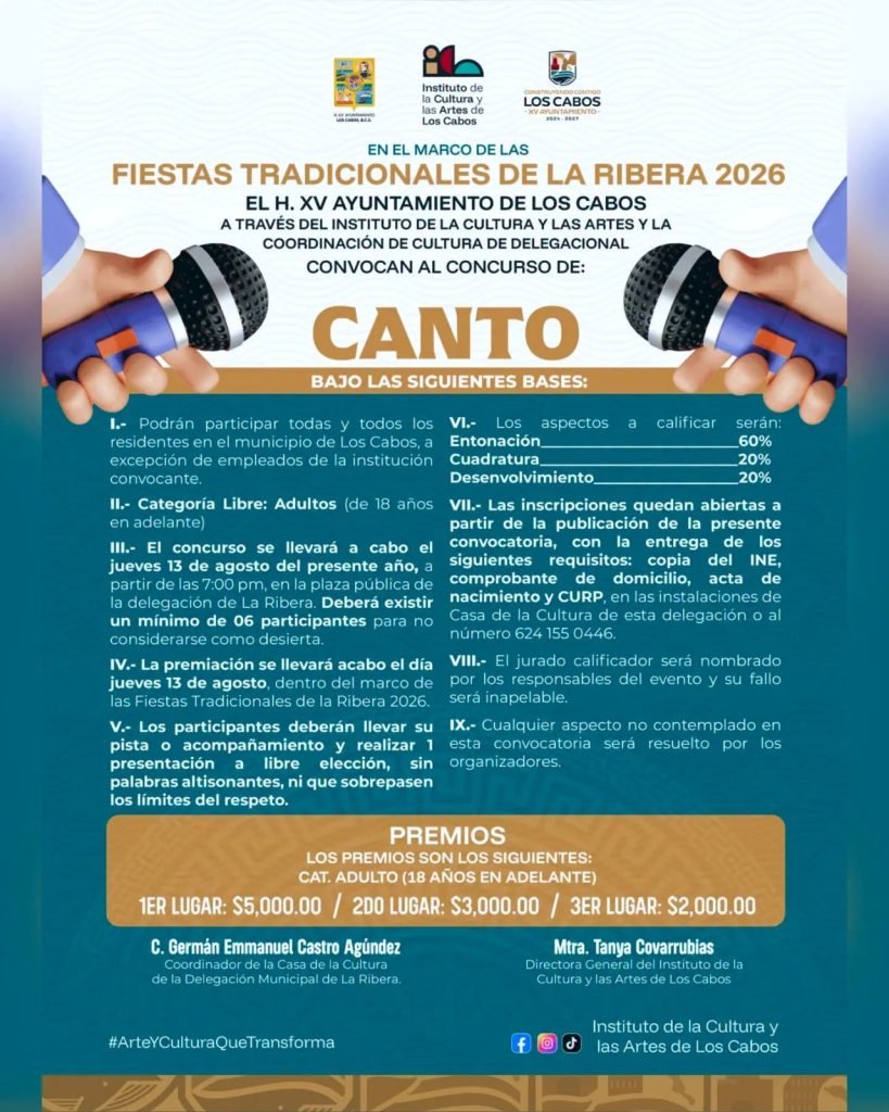 Invitan a participar en concursos de fotografía, canto y pintura de las Fiestas Tradicionales La Ribera 2026
