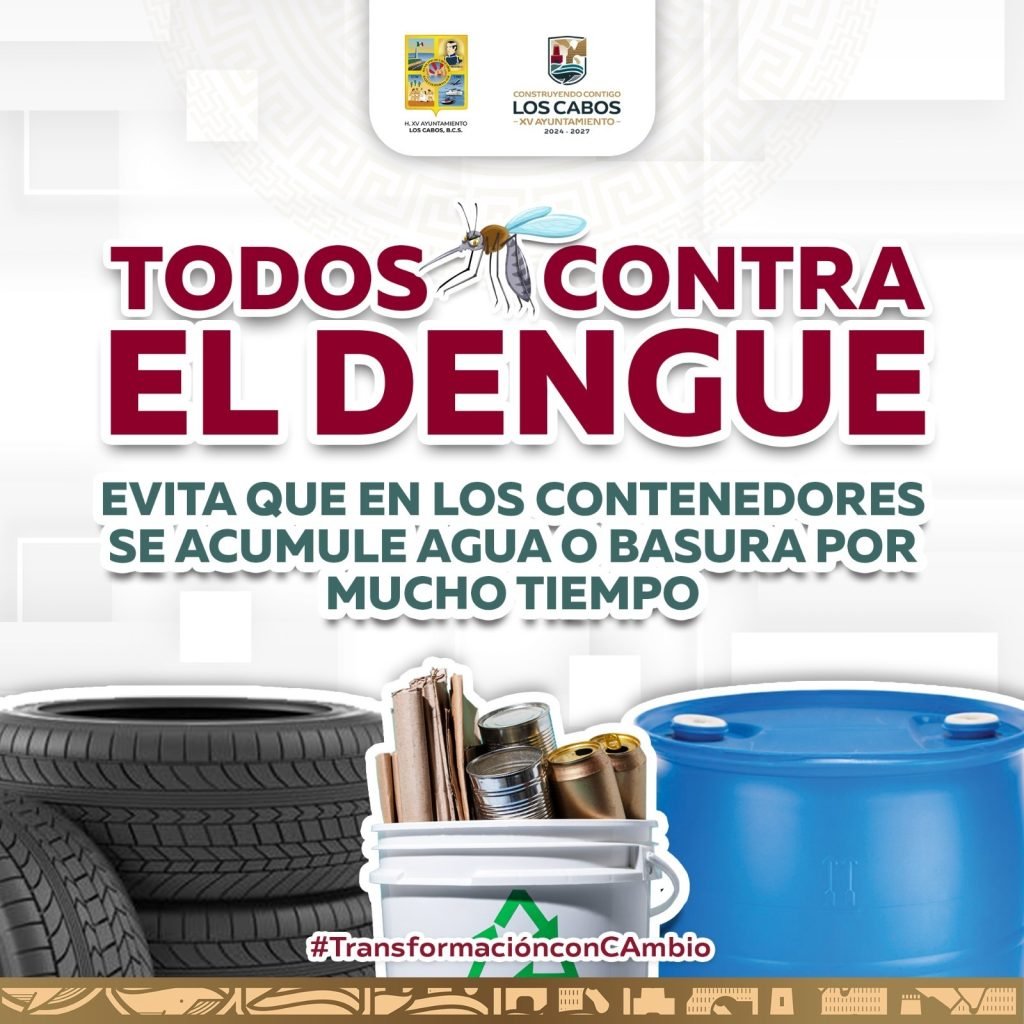 Llaman a familias de Los Cabos a eliminar criaderos de mosquitos para prevenir el dengue