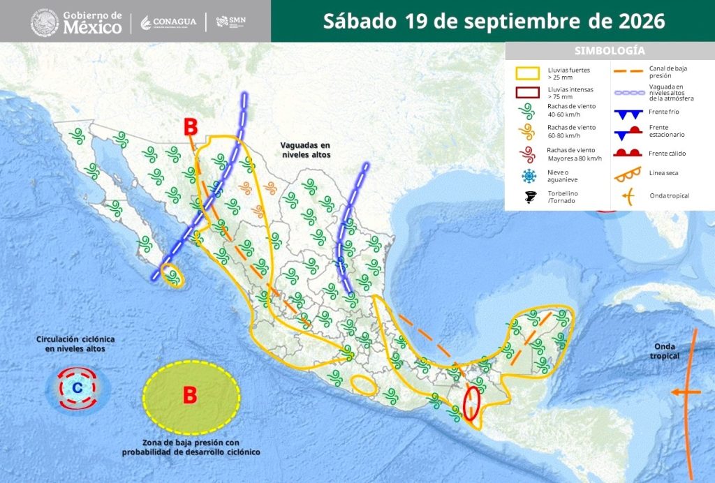 Prevén lluvias fuertes, rachas de viento y oleaje elevado durante el fin de semana en Los Cabos